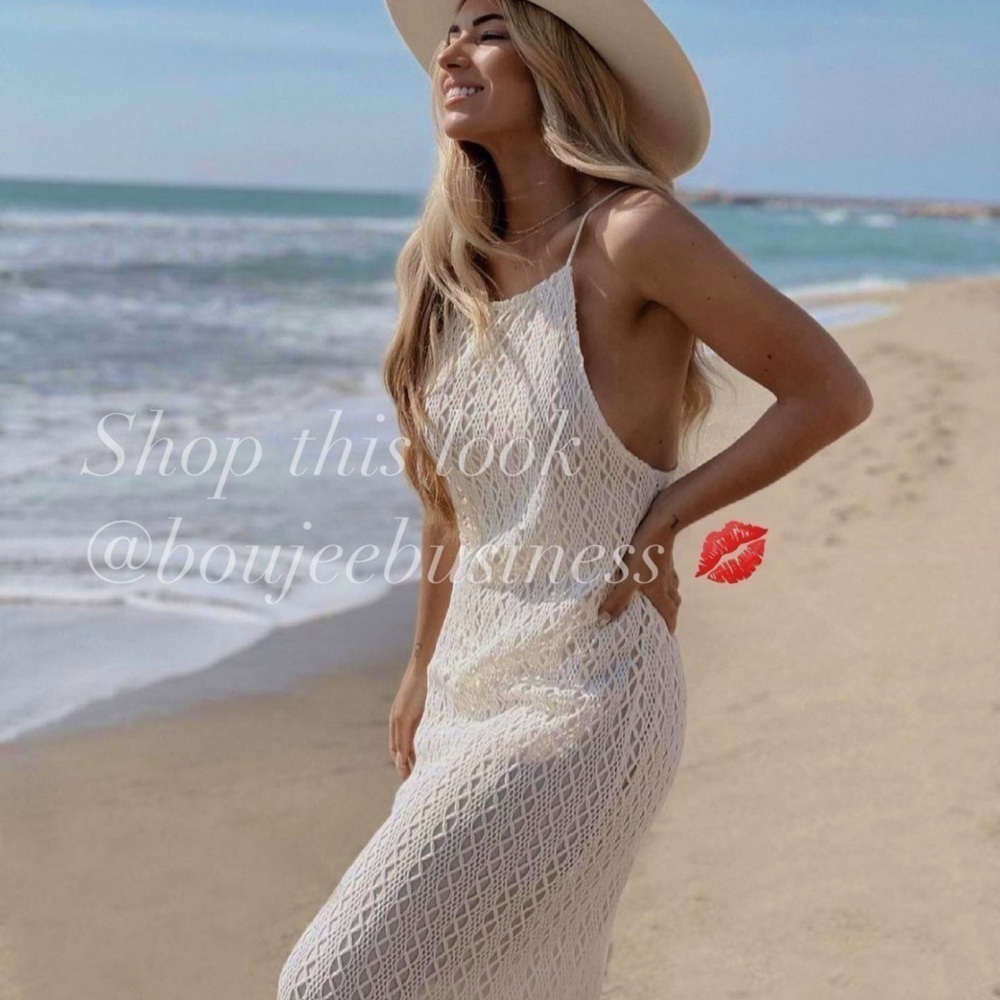 ZARA Crocheted Halter Dress